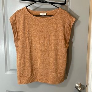 Brown Short-Sleeved Top - Loft